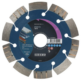 Disque Diamant à segment PRO TT 125 mm Tronçonnage béton/Asphalte/Acier SIDAMO