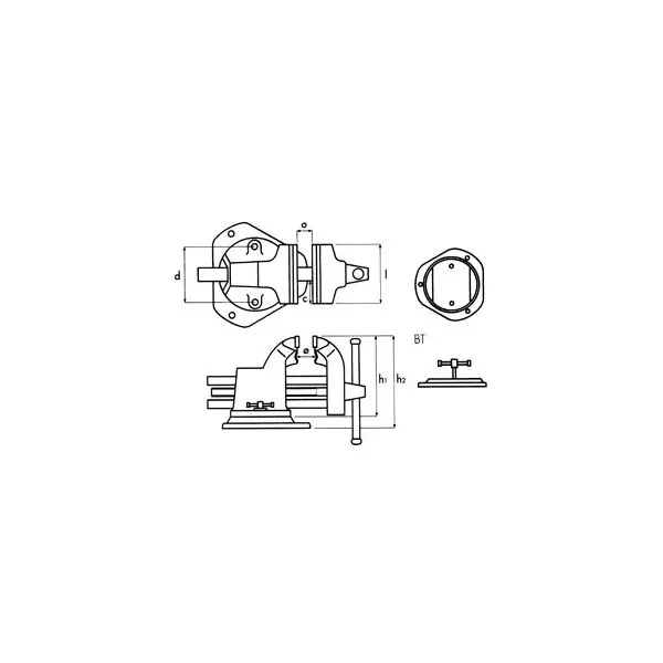 Etau Dolex Ouverture 130 mm Série 104 - 104