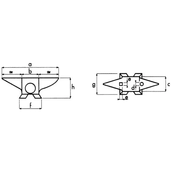 Enclume en acier 230 mm Dolex Réf. 405