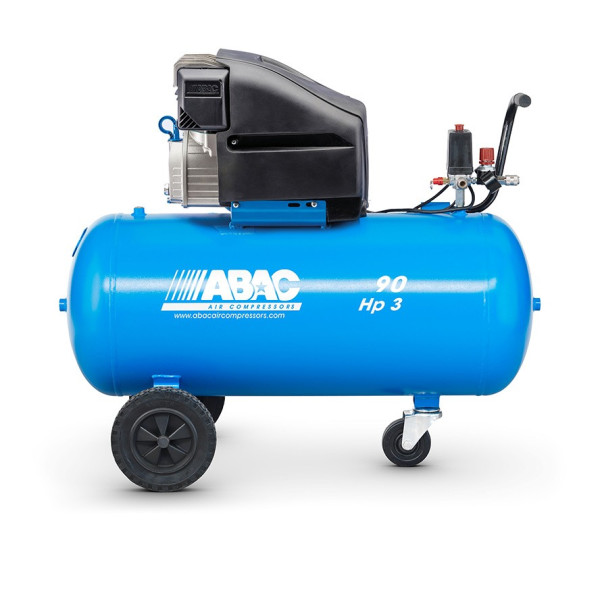 Compresseur d'air à piston coaxial lubrifié 90L 3 Cv 10 Bar Gamme Pro ABAC 1121390600