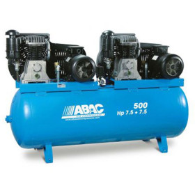 Compresseur d'air vitesse très lente 7.5+7.5L 10 Cv 11 Bar Gamme Pro ABAC