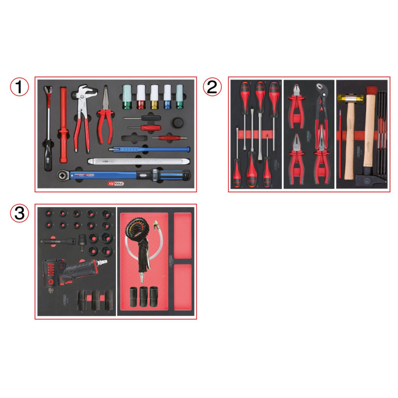 Composition d'outils PL 354 outils modules en mousse KSTOOLS