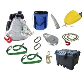 Kit de tirage forestier PCW5000 à essence force 1000 KG Portable Winch PCW5941