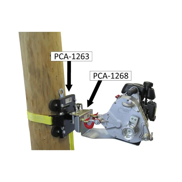 Système haute résistance d'ancrage de treuil avec courroie pour arbres et poteaux Portable Winch PCA-1263