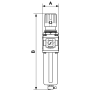 ALTO 3 - Filtre régulateur 20 bar avec manomètre et fixation Prevost TM HPSM3