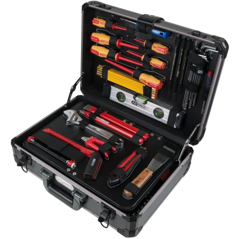 Coffret d'outils d'électricien 128 pièces 1/4 + 1/2 KS TOOLS 911.0628