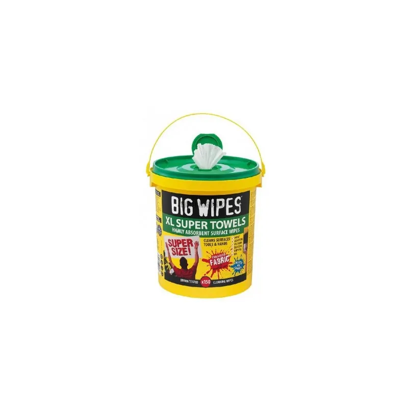 Seau XL de 150 lingettes Multisurface BIG WIPES Garantie 2 An(s)