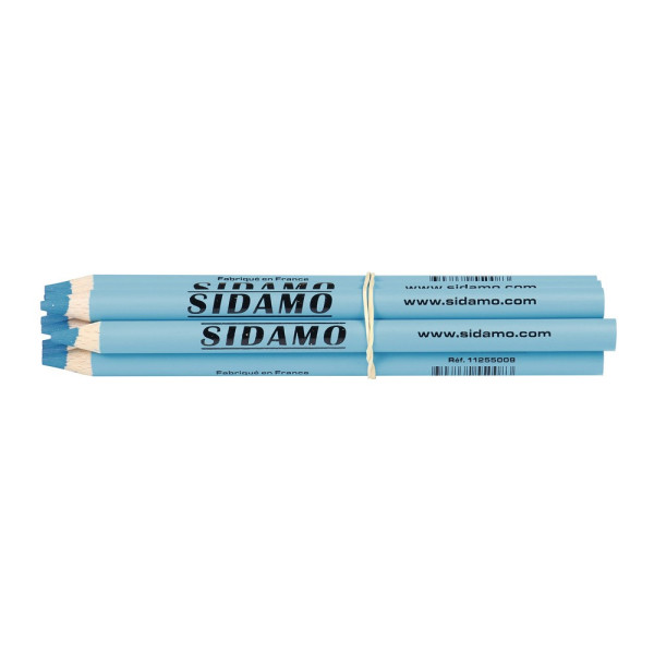 Crayons gras 10 pièces pour carrelage, céramique, verre Rouge ou Bleu SIDAMO 11255008 11255009
