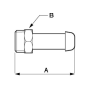 Jonction fileté cylindrique G 3/4 pour flexibles (pour tuyau Ø int. 13mm / 15mm / 19mm) PREVOST