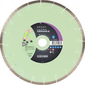 Disque Diamant ULTRA CERAM E - D 250 mm / Alésage 25,40 mm pour coupe à eau sur scies SIDAMO