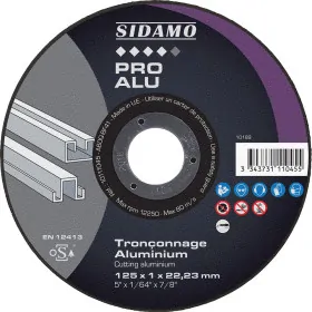 Lot de 25 disques PRO ALU Ø125mm Ales22.23mm Ep 1mm - SIDAMO