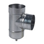 Té avec purge simple paroi aluminium pour gaz intérieur Ø125 à 200mm - SOVELOR