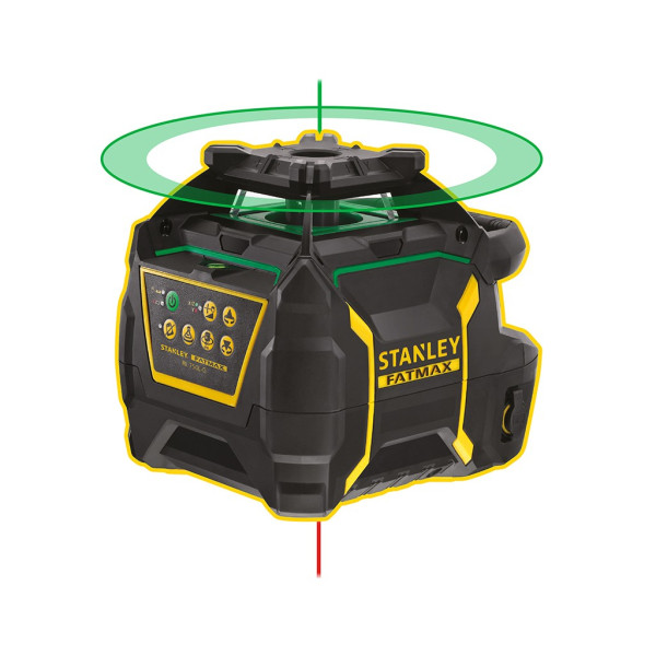 Pack niveau laser rotatif FatMax RL750LG Li-Ion vert portée 80m - STANLEY