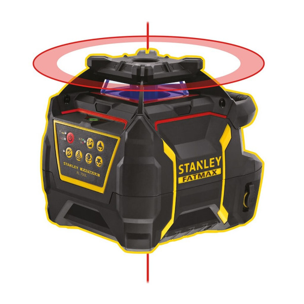 Pack niveau laser rotatif FatMax RL600L Li-Ion rouge portée 60m - STANLEY