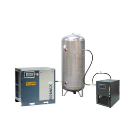 Compresseur d'air à piston insonorisé 3 CV, 100 L NUAIR