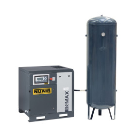 Compresseur d'air à vis 7.5 CV, 500 L, 400 V tri NUAIR 250810CNU