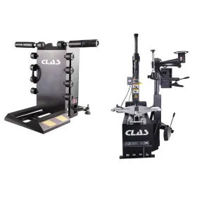 Pack monte démonte pneus automatique 10"-24" 2 vitesses 400V + Lève roue charge max. 70kg - DM 0501 - CLAS