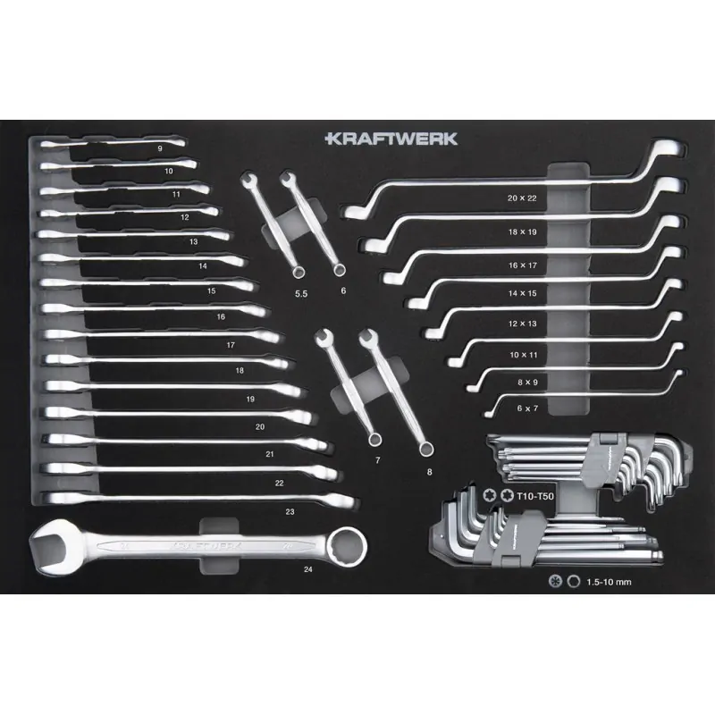 Module Vide MOD-2 Pour Clés Mixtes - Rangement 12 Clés 8-22mm - Compatible Servantes SAM