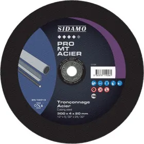 LOT DE 10 DISQUES PRO MT ACIER ALÉS.25.4MM 300MM - SIDAMO