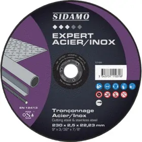 LOT DE 25 DISQUES EXPERT ACIER INOX 230 MM MOYEU DÉPORTÉ- SIDAMO