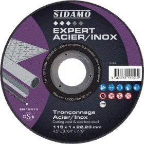 LOT DE 25 DISQUES EXPERT ACIER INOX 115MM EP 1MM - SIDAMO