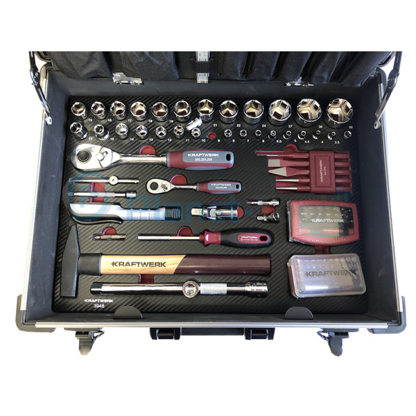 Malette à outils Kraftwerk rigide avec 185 outils de qualité