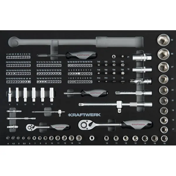 Servante d'atelier LT700 LINE, 7 tiroirs, 259 pièces KRAFTWERK - 102.107.214