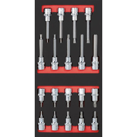 Module de douilles 1/2" PRO LINE, 19 pièces, 40x20 - KRAFTWERK 105.401.010