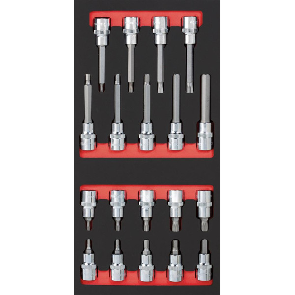 Module de douilles 1/2" PRO LINE, 19 pièces, 40x20 - KRAFTWERK 105.401.010