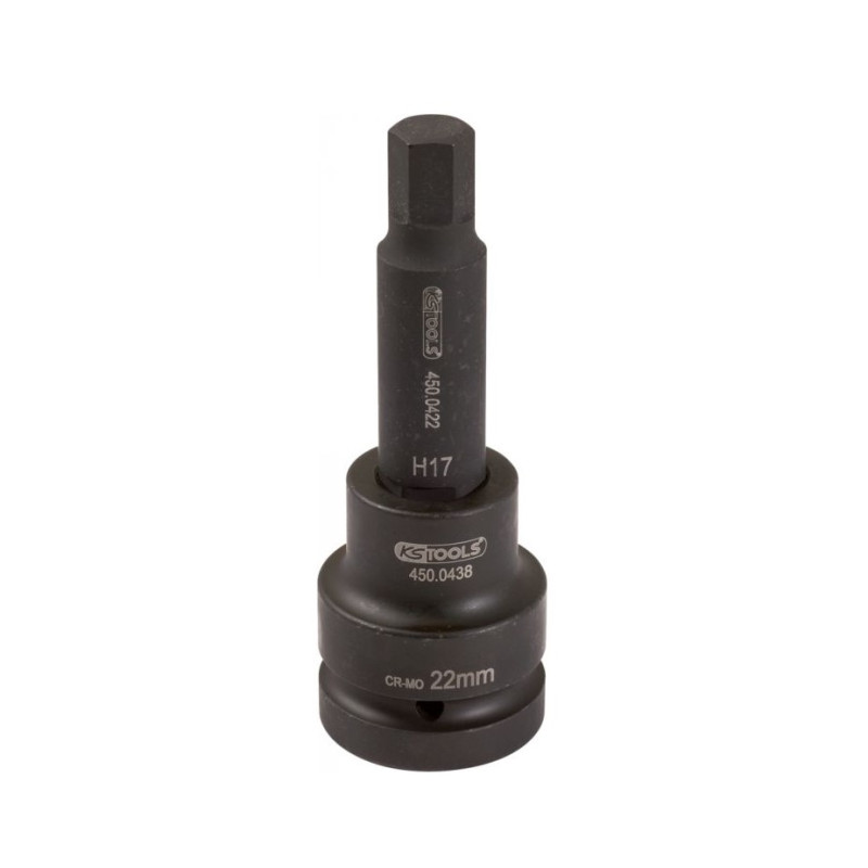 Douille Tournevis 1/2'' 6 Pans Mâle - Diamètre 10 Mm, Longueur 110 Mm - Pour Usage Manuel, Finition Satinée