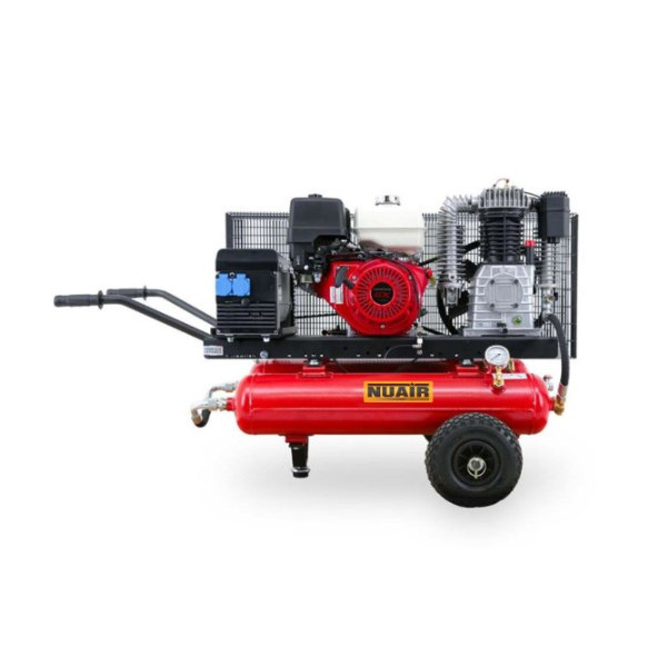 Compresseur d'air thermique à essence BK 119/34/9SG HONDA, 9 CV, 34L + Kit batterie - NUAIR 119010DBNU