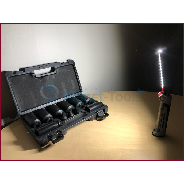 Baladeuse LED rechargeable 3 en 1 lampe flex torche et slim Powerhand