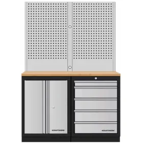 Mobilier d'atelier 2 éléments combi-standard + panneaux perforés MOBILIO - KRAFTWERK 3964K-S5-W