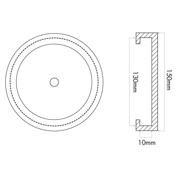 Tampon caoutchouc rond ø150x10mm