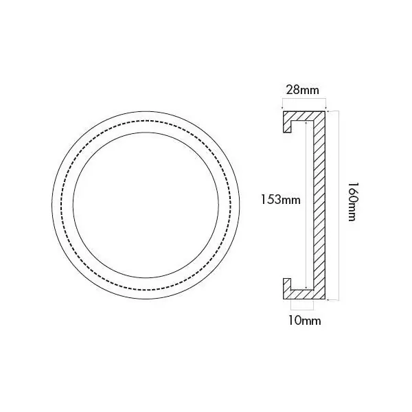 Tampon caoutchouc rond ø160x28mm