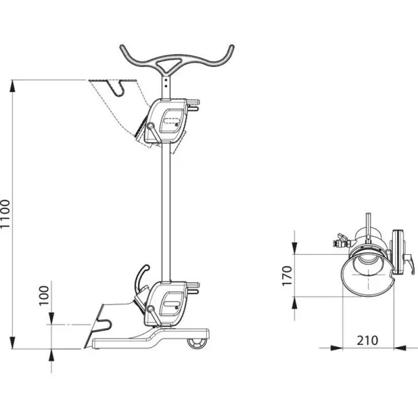 Aspirateur gaz mobile pneumatique 6m ø120mm