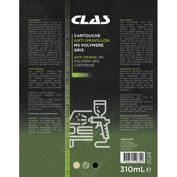 Cartouche anti gravillon ms polymere gris 310ml