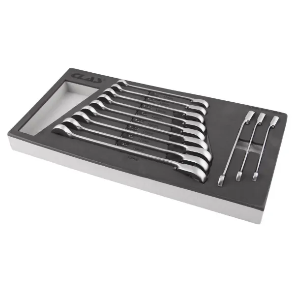 Insert cles mixtes a cliquet reversible 8-19mm (12 pcs)