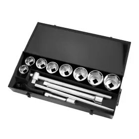 Coffret cliquet+douilles 6 pans 1" 46-80mm (8pcs)