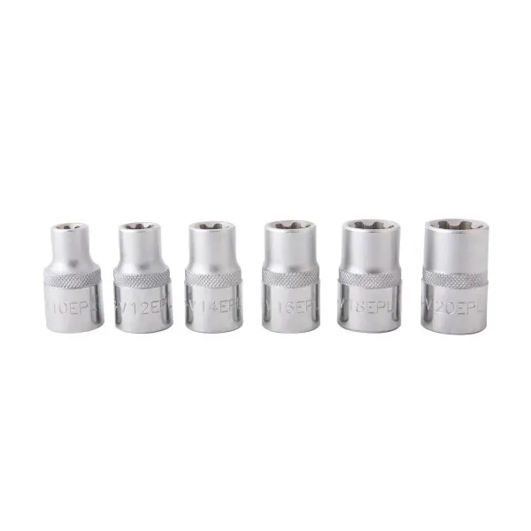 Douilles torx plus ep10 a ep20 l.37mm 1/2" (6 pcs)