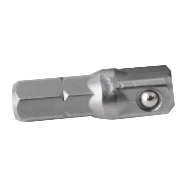 Adaptateur male 1/4" hexagonal-1/4" carre l.25mm