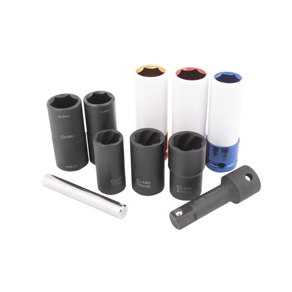 Coffret douille intervention roue 1/2" (10 pcs)