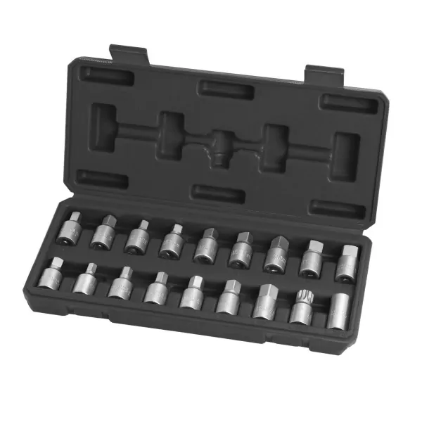 Coffret embouts vidange 3/8" (18pcs)