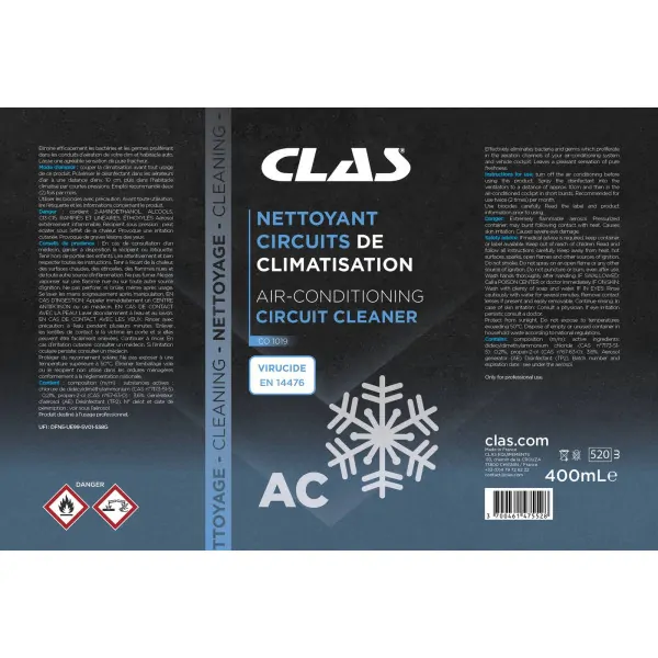 Nettoyant circuits de climatisation 400ml