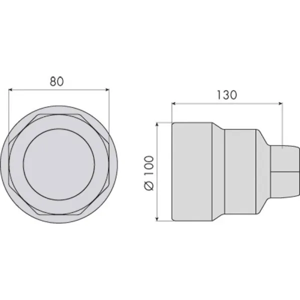 Douille ecrous moyeux avant scania ø80mm 8 pans