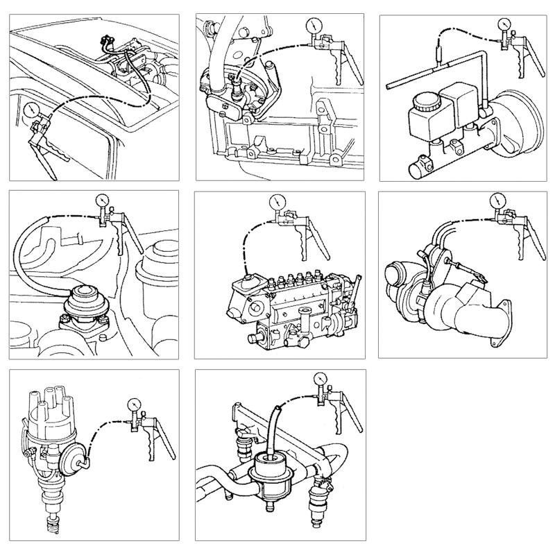 Pompe Manuelle Pression/dépression Métallique -1 à +4 Bar – CLAS Equipements – Pour Diagnostic Auto