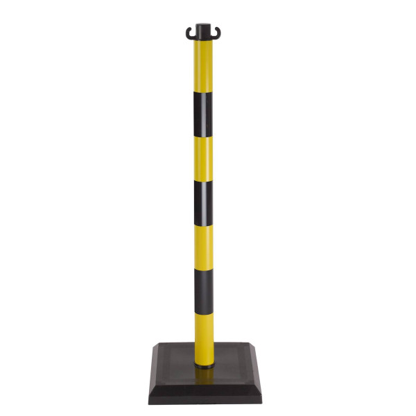 Poteau signalisation jaune et noir ø40mm