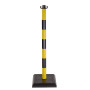 Poteau signalisation jaune et noir ø40mm