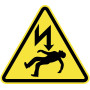 Signalisation danger electrique micro ventouse 200mm