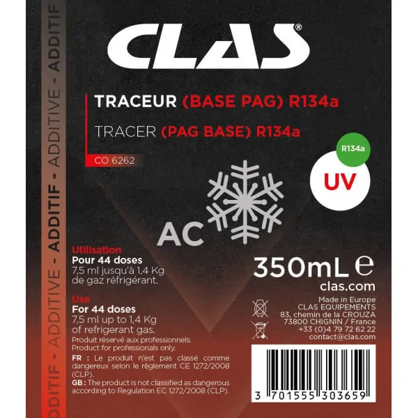 Traceur (base pag) r134a 350ml